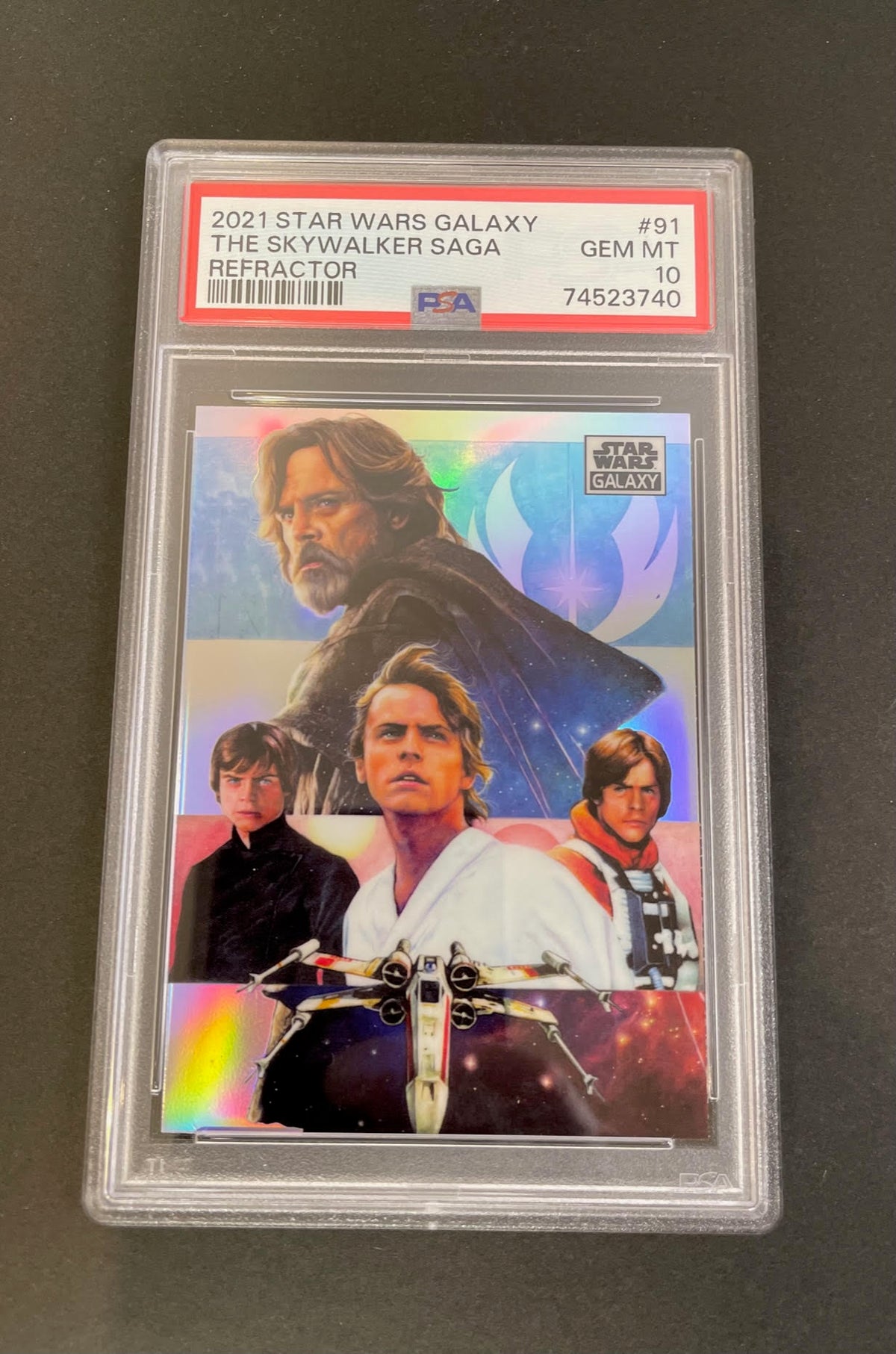2021 Topps Chrome Star Wars Galaxy the Skywalker Saga: Luke Refractor 91 PSA 10