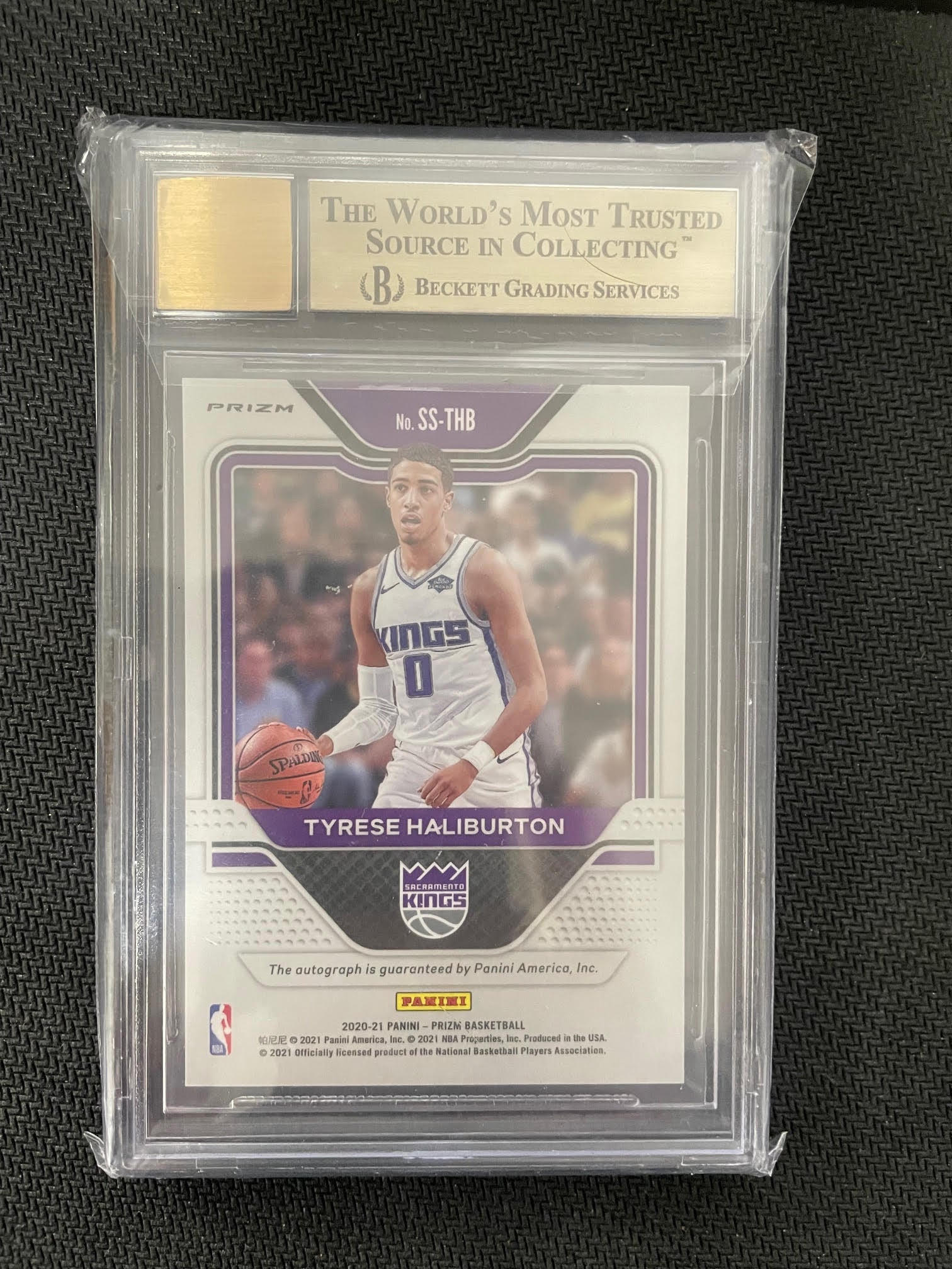 2020-21 Panini Prizm Sensational Signatures Prizms Silver #53 Tyrese Haliburton BGS 9.5