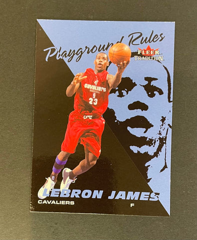 2003-24 Fleer Tradition Lebron James Playground Rules Rookie Insert #1