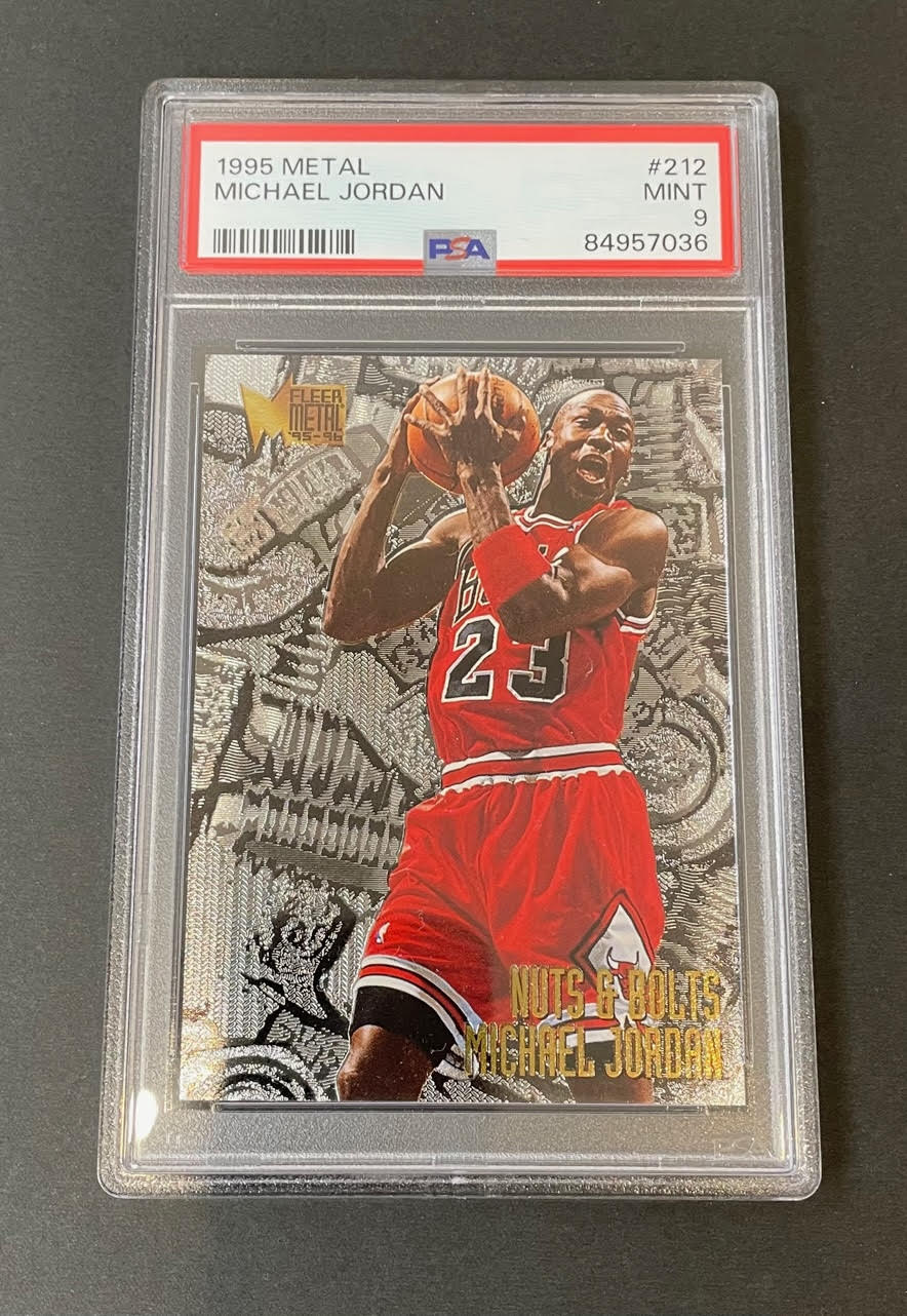 1995 Fleer Metal Nuts & Bolts Michael Jordan #212 PSA 9