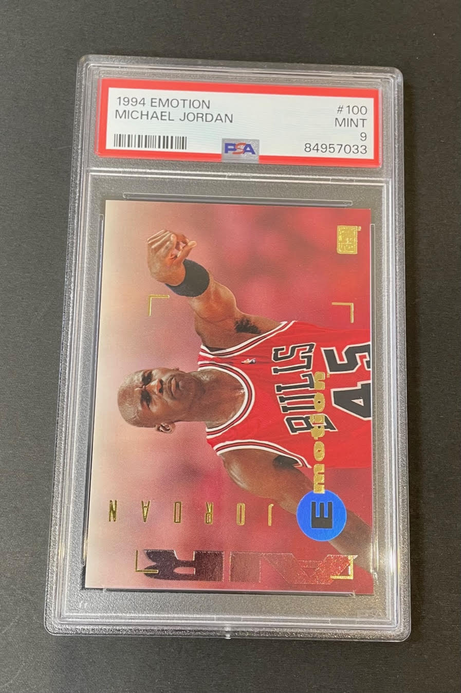 1994 Skybox Emotion Michael Jordan #100 PSA 9