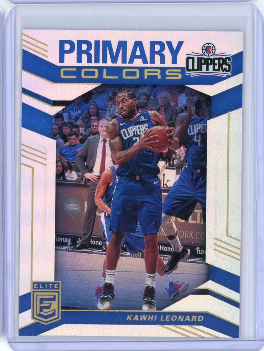 2019-2020 Panini Elite Khawi Leonard Primary Colors Card #10