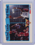 1991-1992 NBA Hoops Michael Jordan Karl Malone League Leaders Scoring Card #306