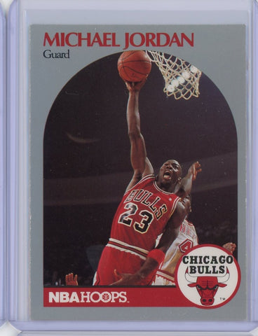 1990-1991 NBA Hoops Michael Jordan Base Card #65