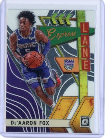 2019-2020 Panini Donruss Optic Basketball Carsen De'Aaron Fox Express Lane Card #19