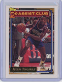 1992-1993 Topps Basketball Isiah Thomas 20 Assist Club Gold Card #219