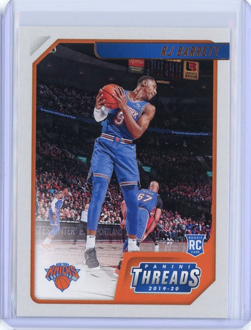 2019-2020 Panini Chronicles Basketball Rj Barrett Threads Bronze RC Card #90