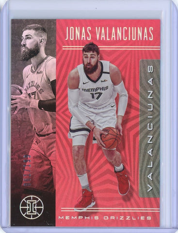 2019-2020 Panini Illusions Basketball Jonas Valanciunas Red Card /199