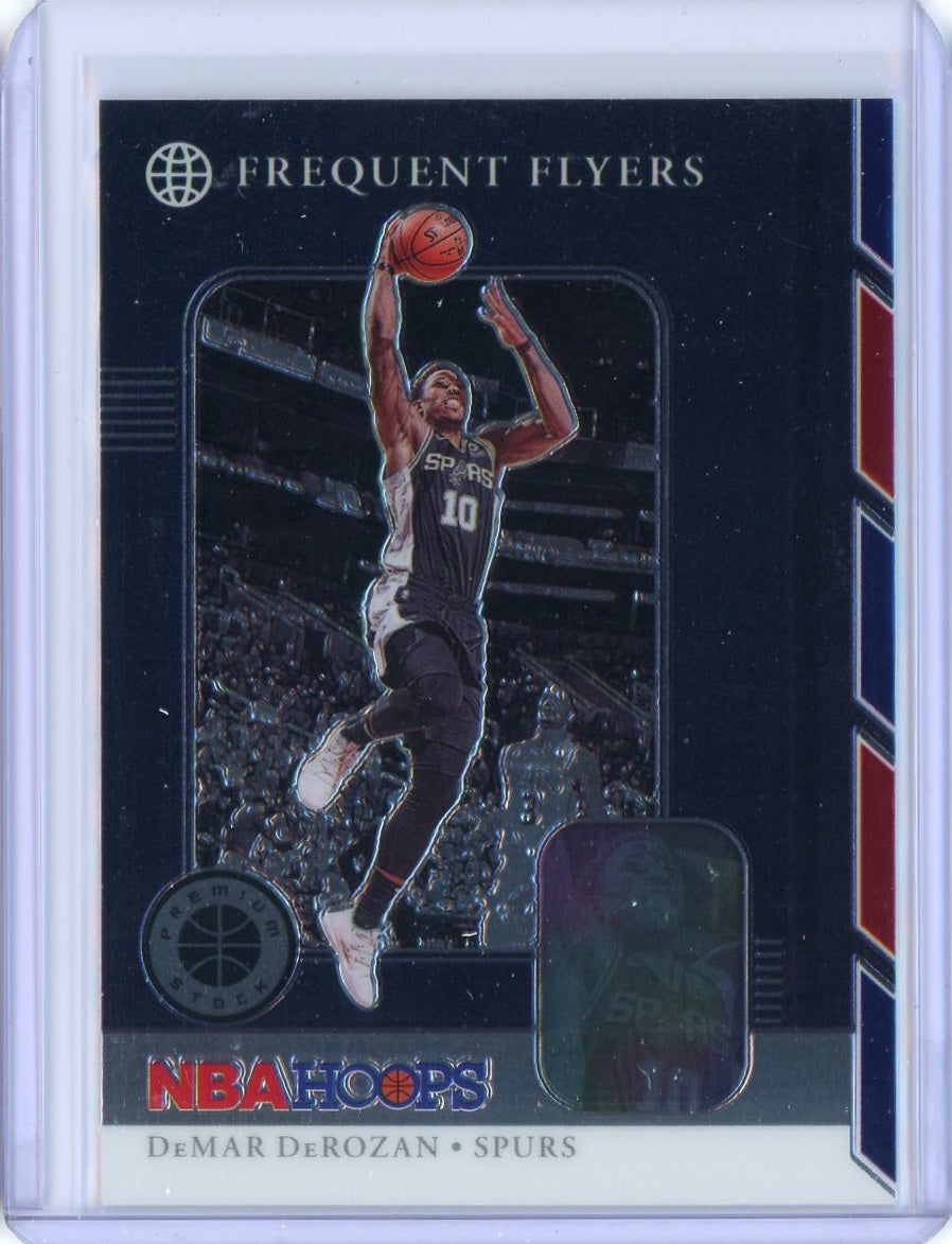 2019-2020 Panini NBA Hoops Premium Basketball Demar Derozan Frequent Flyers Card #14