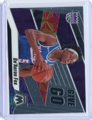 2019-2020 Panini Mosaic Basketball De'Aaron Fox Give and Go Card #3