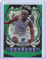 2020-2021 Panini Prizm Draft Picks Basketball Prescious Achiuwa Crusade Green Card #88