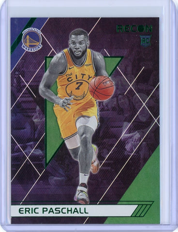 2019-2020 Panini Chronicles Basketball Eric Paschall Recon Green RC Card #299