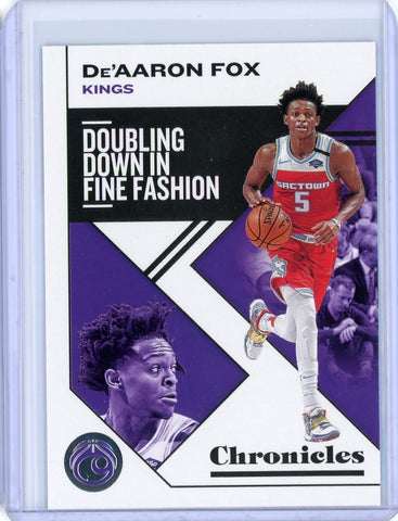 2019-2020 Panini Chronicles Basketball De'Aaron Fox Card #29