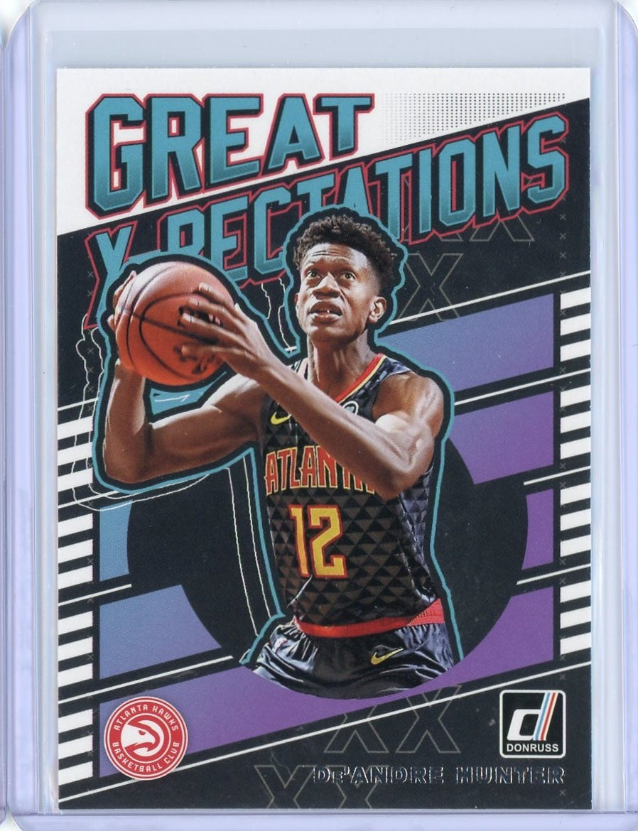 2019-2020 Panini Donruss Basketball De'Andre Hunter Great Xpectations RC Card #1