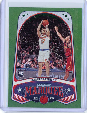 2019-2020 Panini Chronicles Basketball Ignas Brazdeikis Green RC Card #258