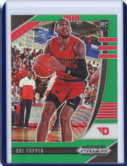 2020-2021 Panini Prizm Draft Picks Basketball Opi Toppin Green Prizm RC Card #47