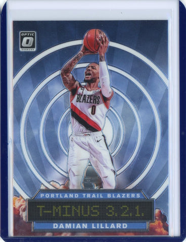 2019-2020 Panini Optic Basketball Damian Lillard T-Minus Card #7