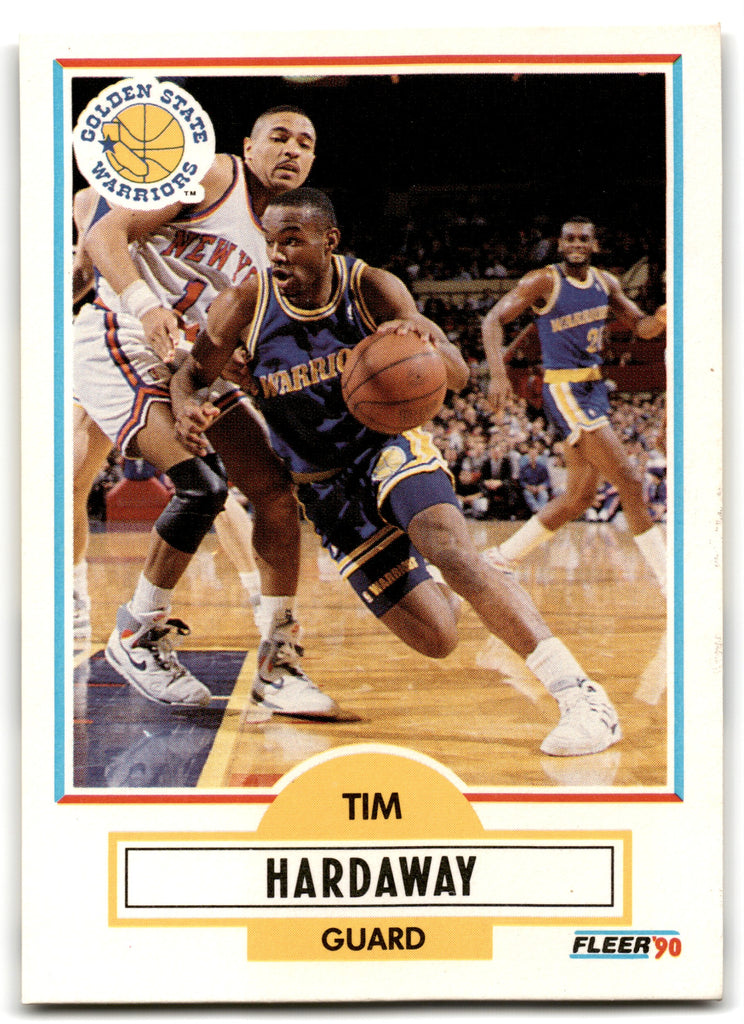 1990 Fleer Tim Hardaway Golden State Warriors Card 63
