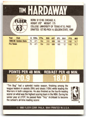 1990 Fleer Tim Hardaway Golden State Warriors Card 63