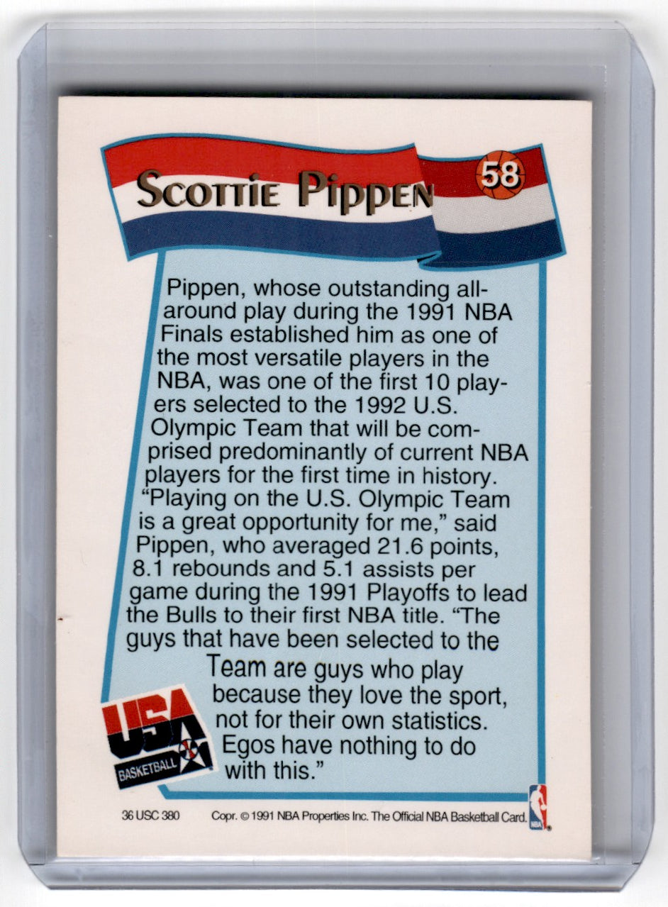 1991 Hoops McDonald's Scottie Pippen Card 58