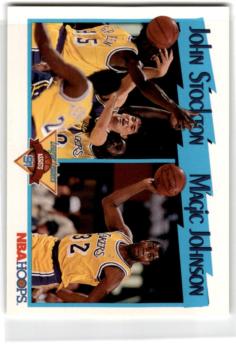 1991 Hoops John Stockton/Magic Johnson Card 312 Default Title
