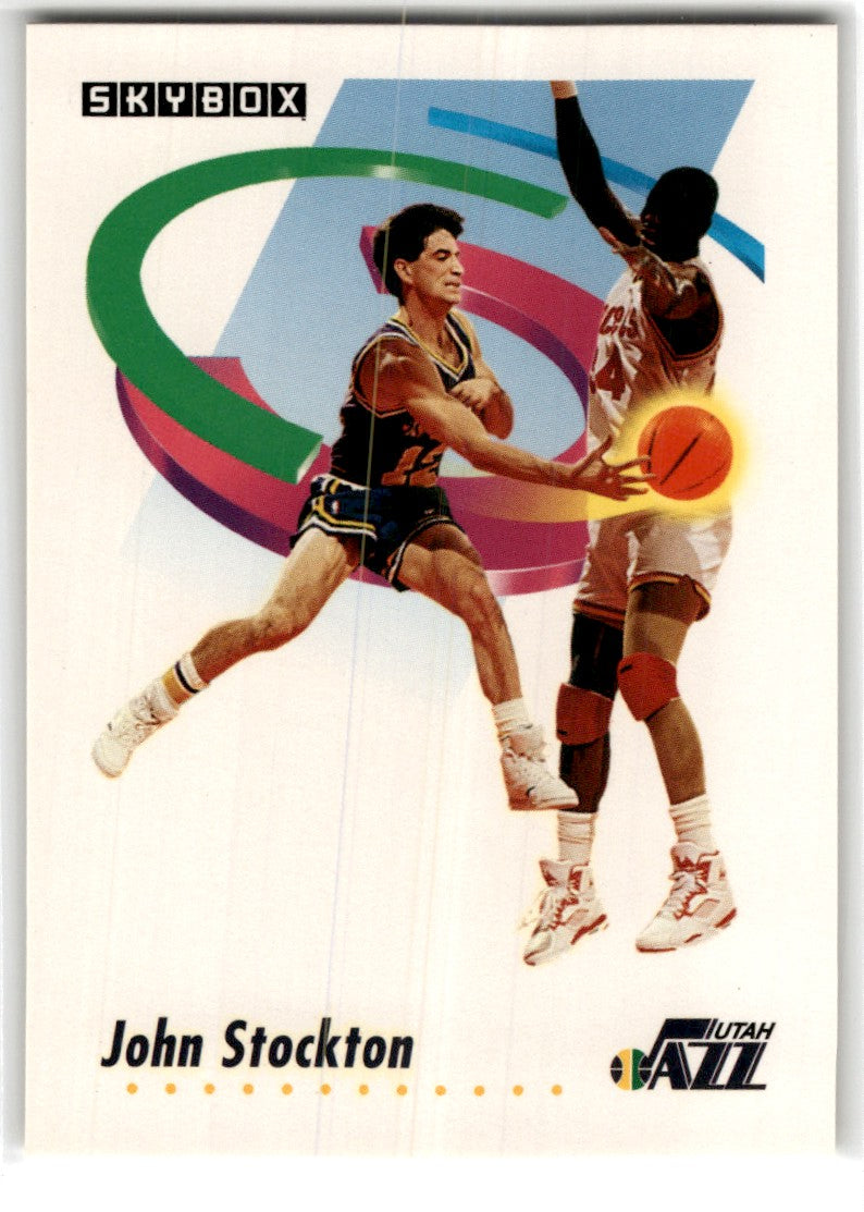 1991 SkyBox John Stockton Card 285 Default Title