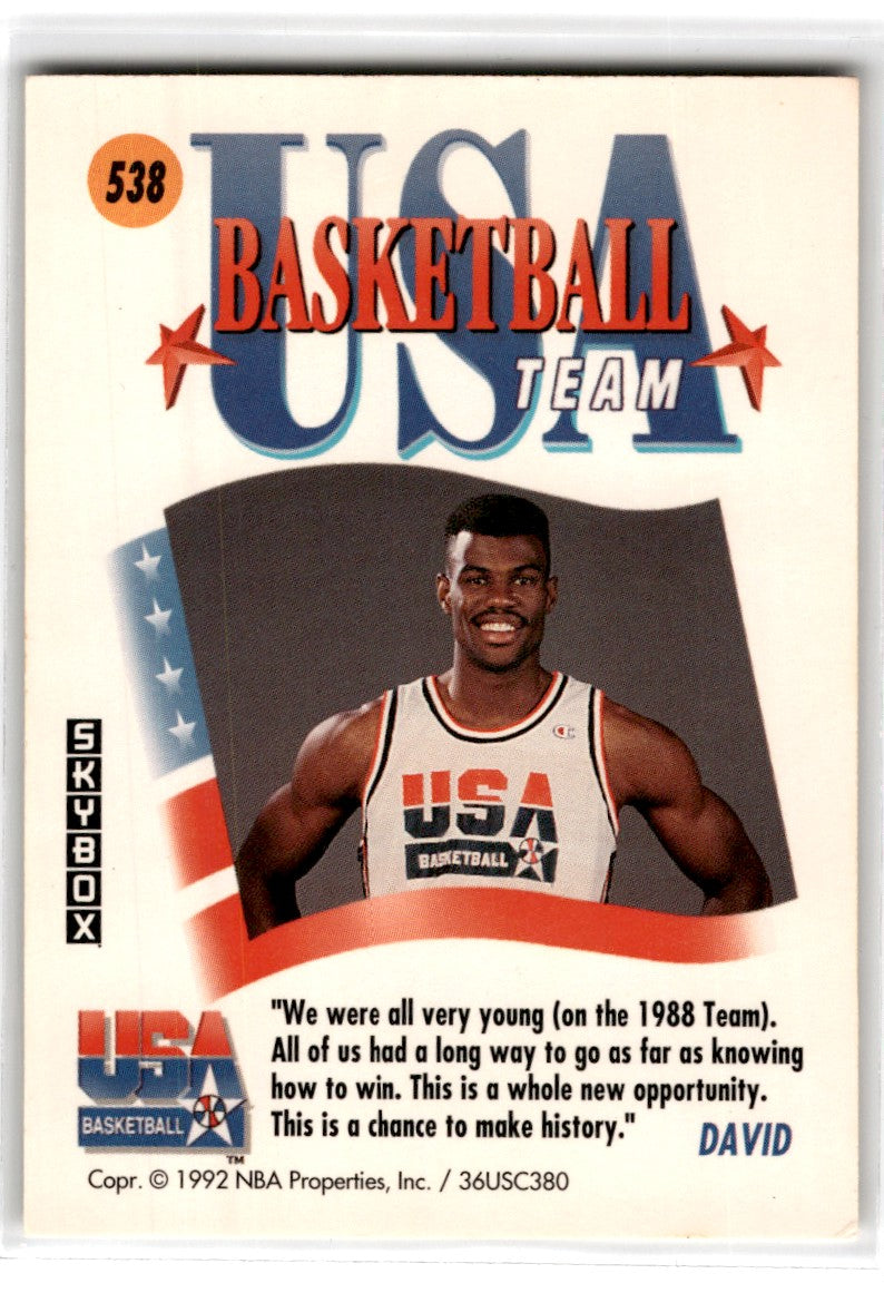 1991 SkyBox David Robinson Card 538