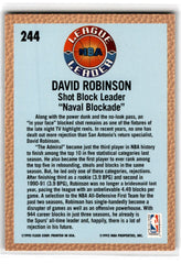 1992 Fleer David Robinson Card 244