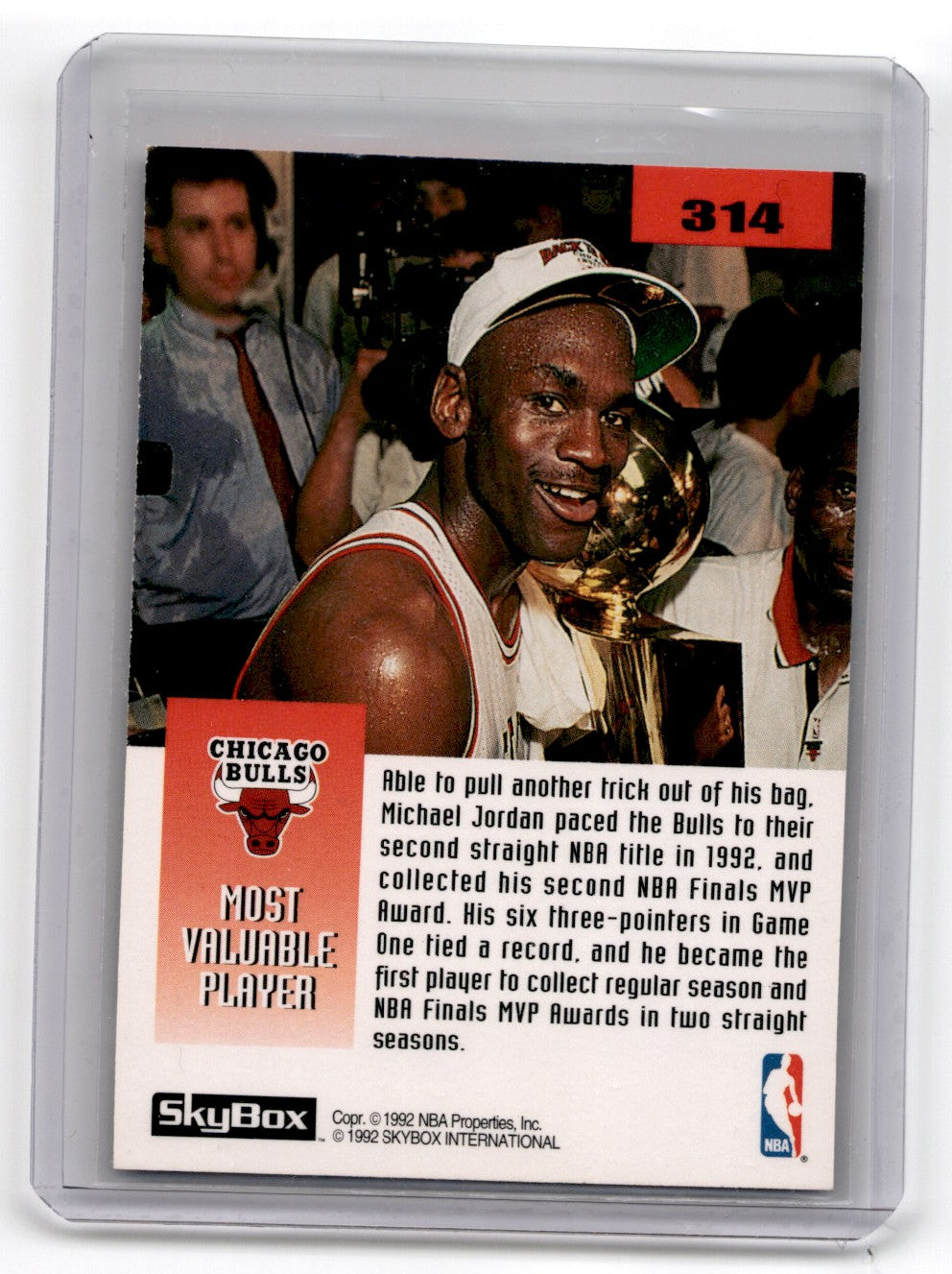 1992 Skybox NBA Finals Michael Jordan Card 314