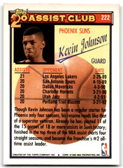 1992 Topps Gold Kevin Johnson Phoenix Suns Card 222