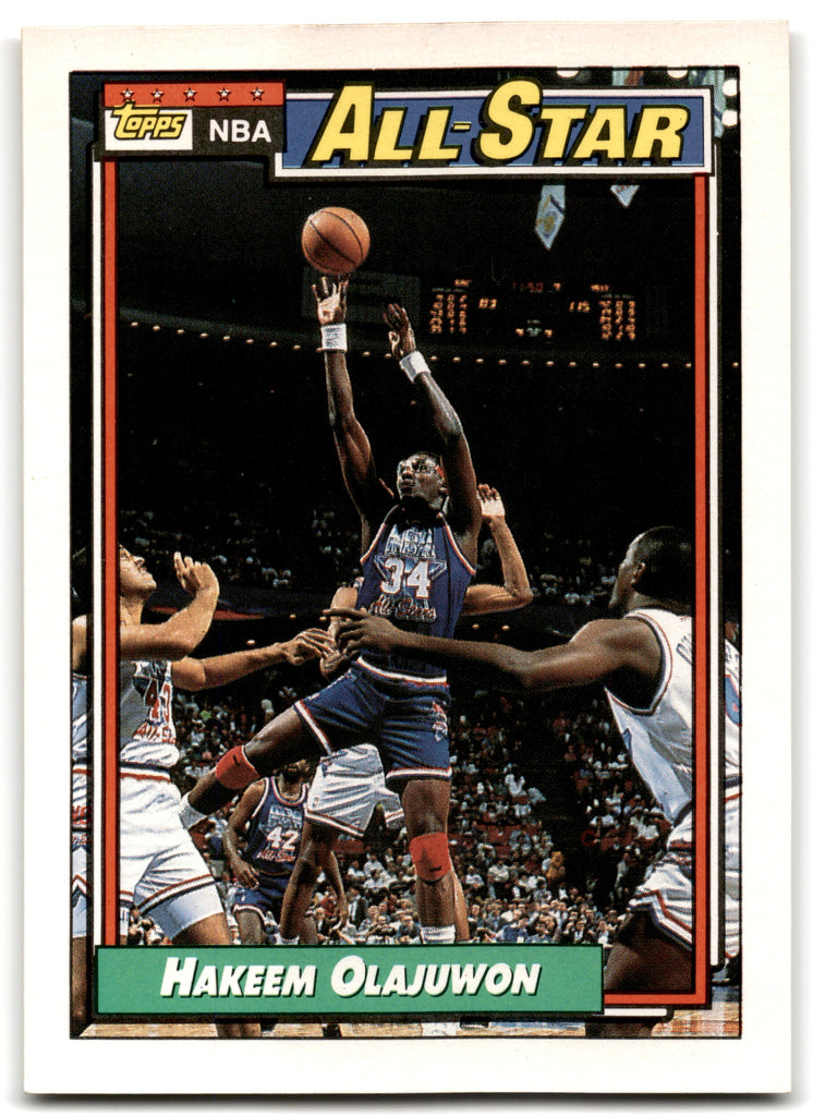1992 Topps Hakeem Olajuwon Houston Rockets Card 105