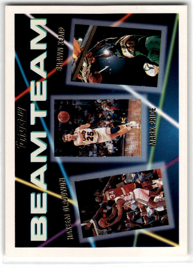 1992 Topps Gold Beam Team Hakeem Olajuwon Shawn Kemp Card 5