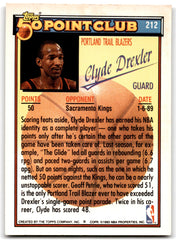 1992 Topps Clyde Drexler Portland Trail Blazers Card 212