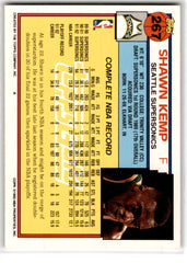 1992 Topps Gold Shawn Kemp Card 267