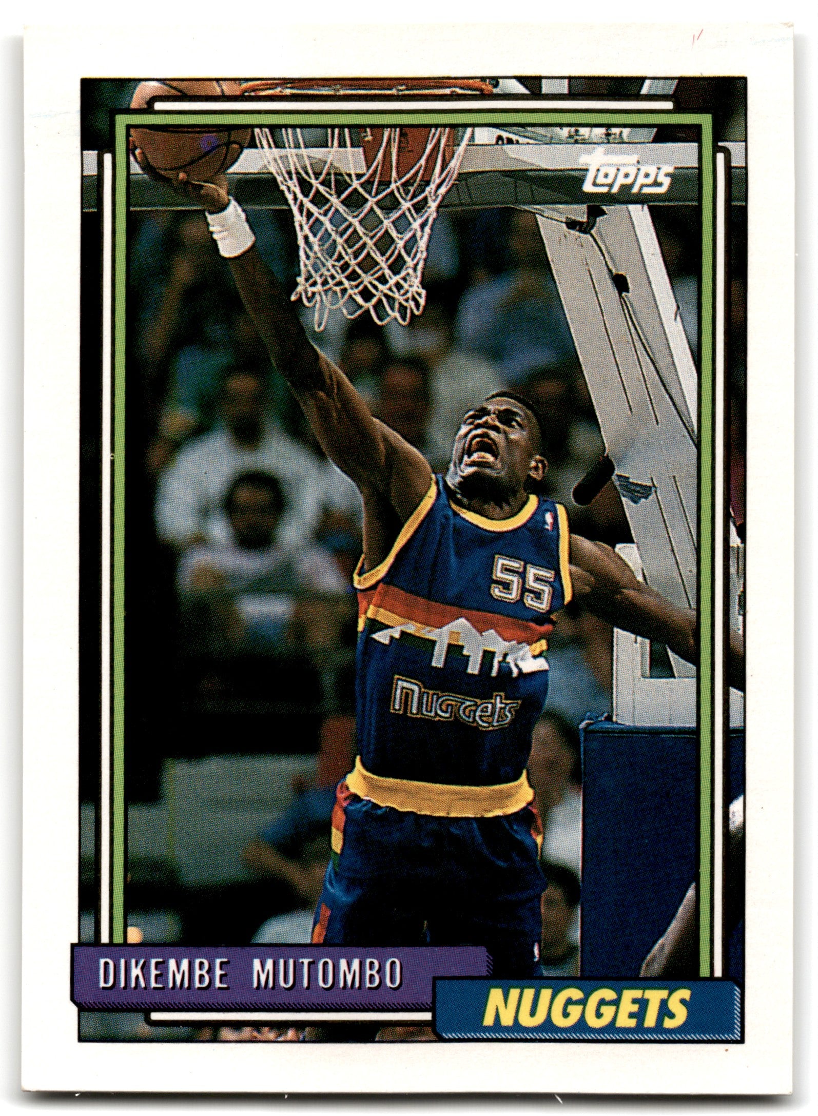 1992 Topps Dikembe Mutombo Denver Nuggets Card 281