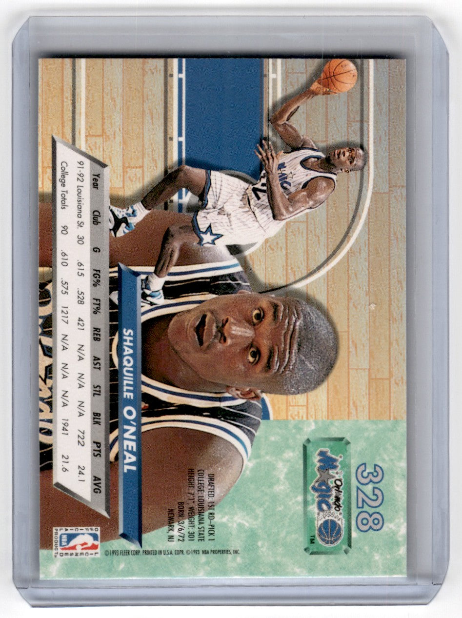 1992 Ultra Shaquille O'Neal Card 328