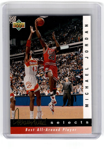 1992 Upper Deck Jerry West Selects Michael Jordan Card JW8