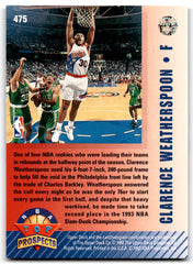 1992 Upper Deck Clarence Weatherspoon Philadelphia 76ers 475