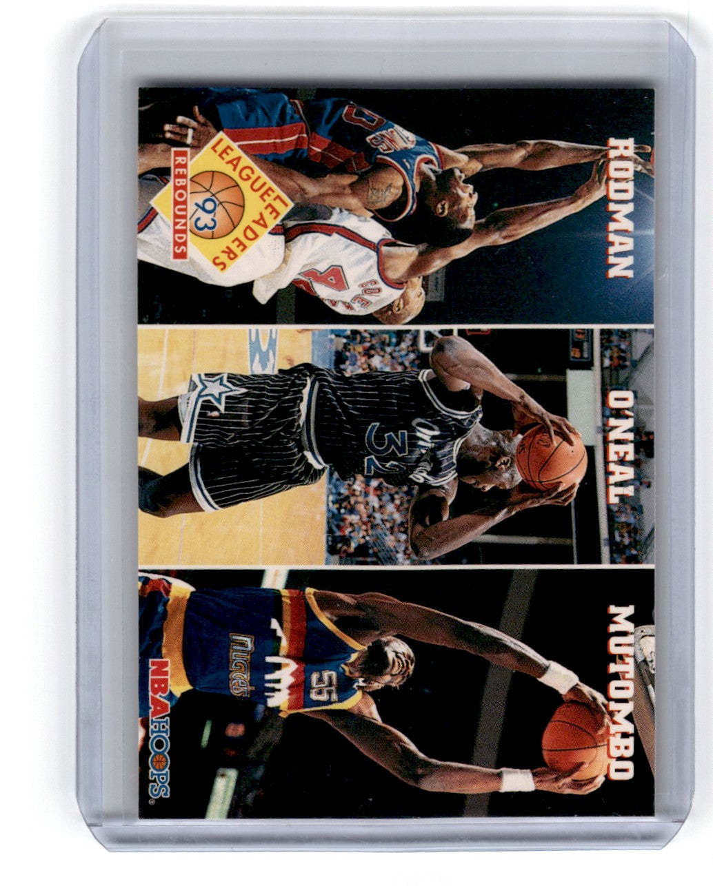 1993 Hoops Dennis Rodman/Shaquille O'Neal/Dikembe Mutombo Card 284
