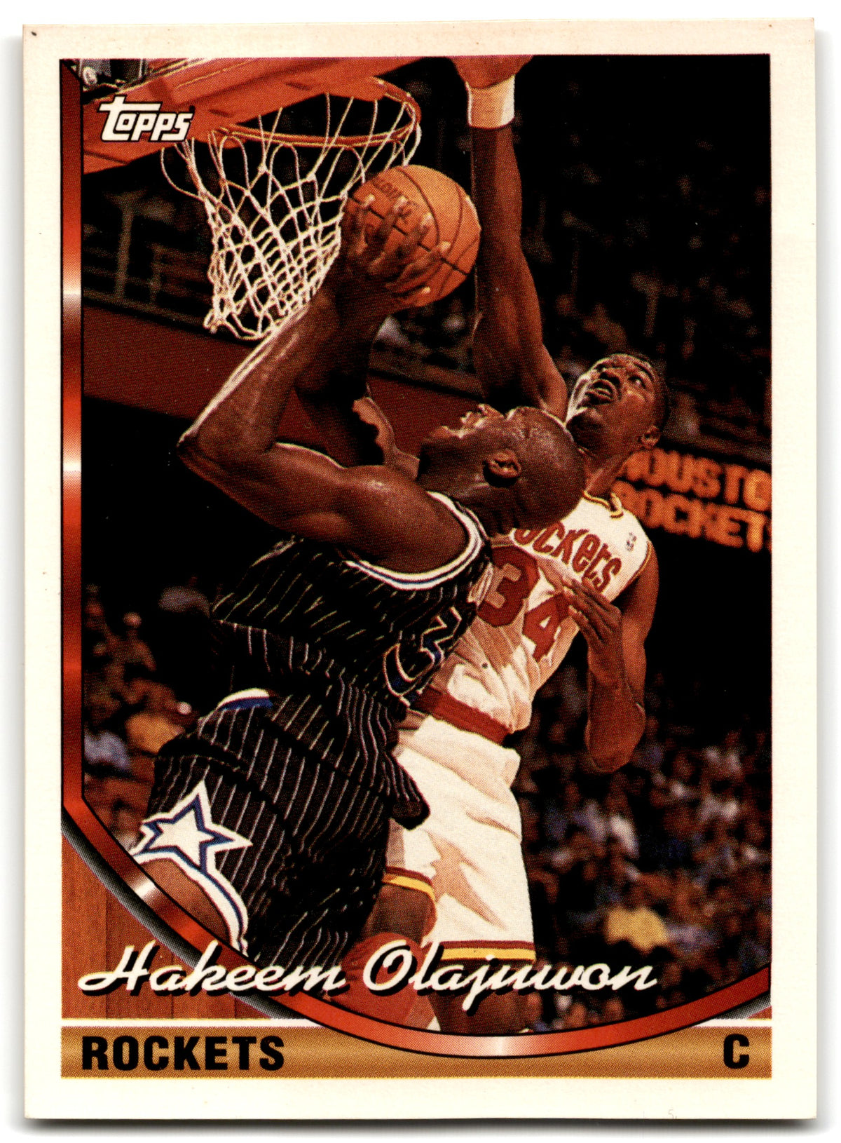 1993 Topps Hakeem Olajuwon Houston Rockets Card 266