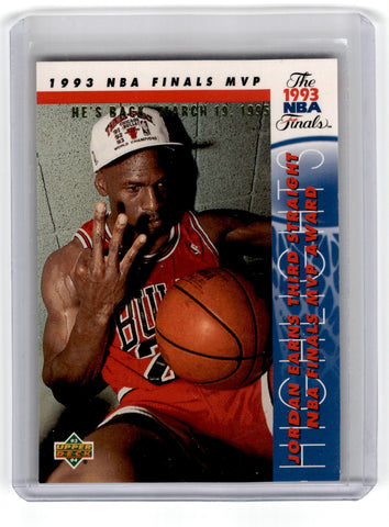 1993 Upper Deck Michael Jordan MVP Finals He's Back Card 204