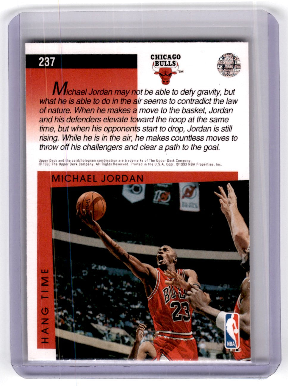 1993 Upper Deck Michael Jordan Card 237