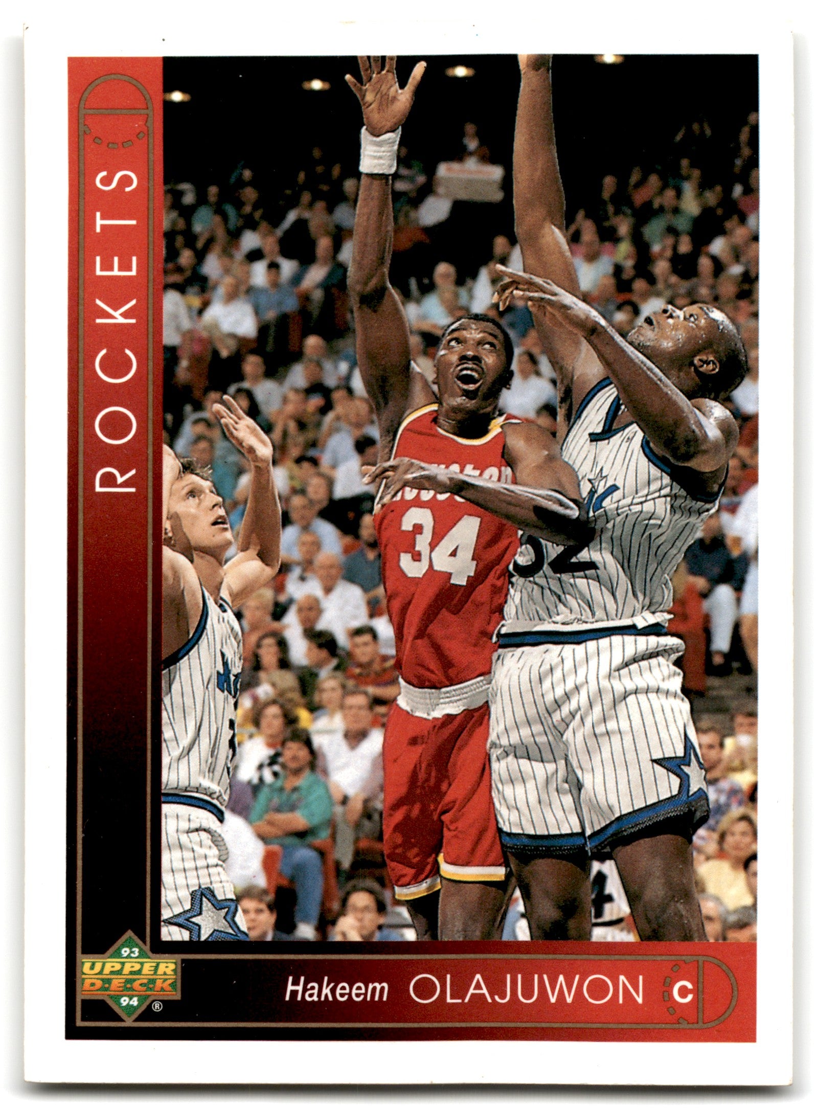 1993 Upper Deck Hakeem Olajuwon Houston Rockets Card 287