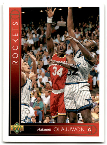 1993 Upper Deck Hakeem Olajuwon Houston Rockets Card 287