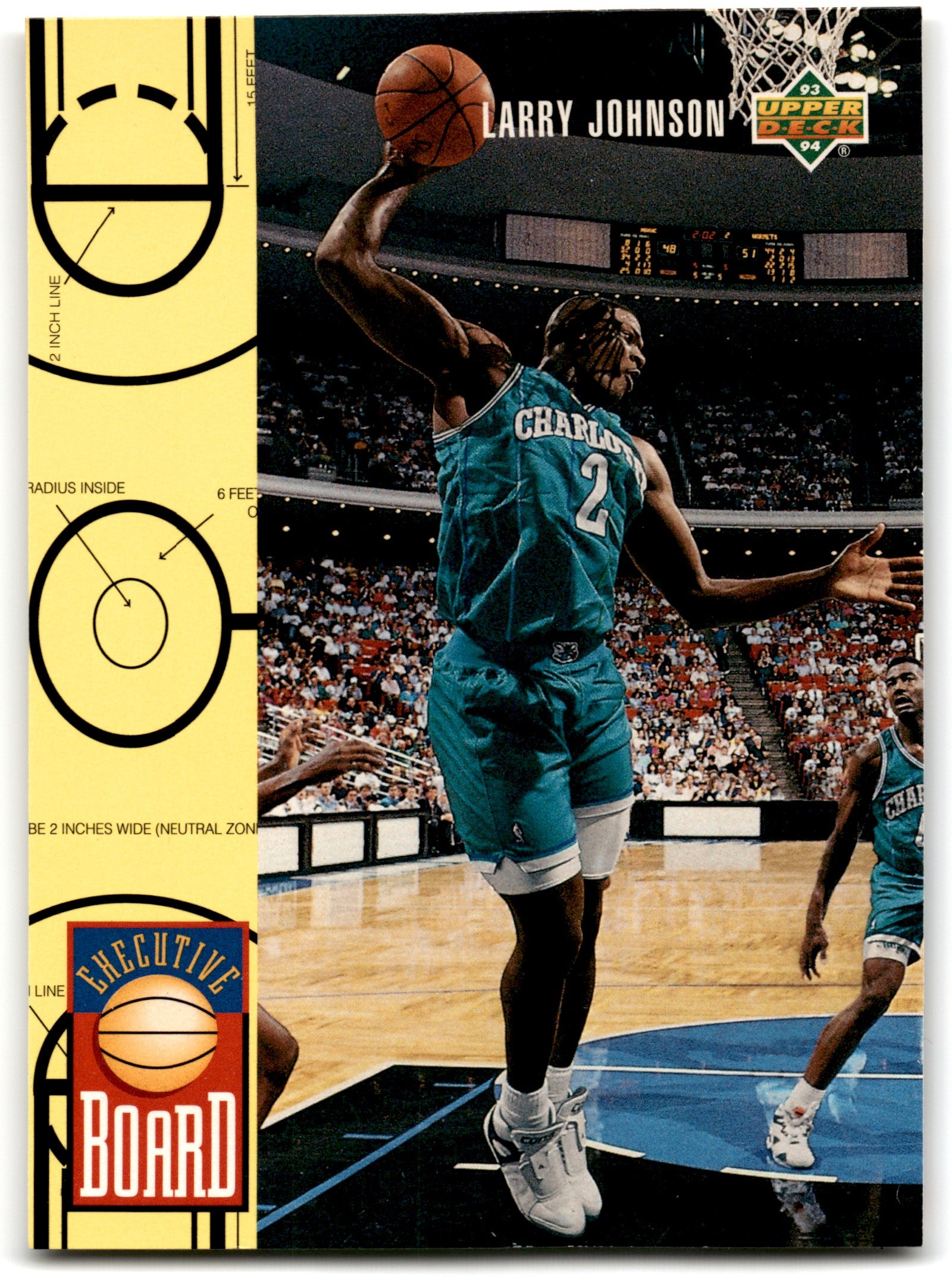 1993 Upper Deck Larry Johnson Charlotte Hornets Card 435