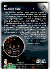 1993 Upper Deck Shaquille O'Neal Card 469