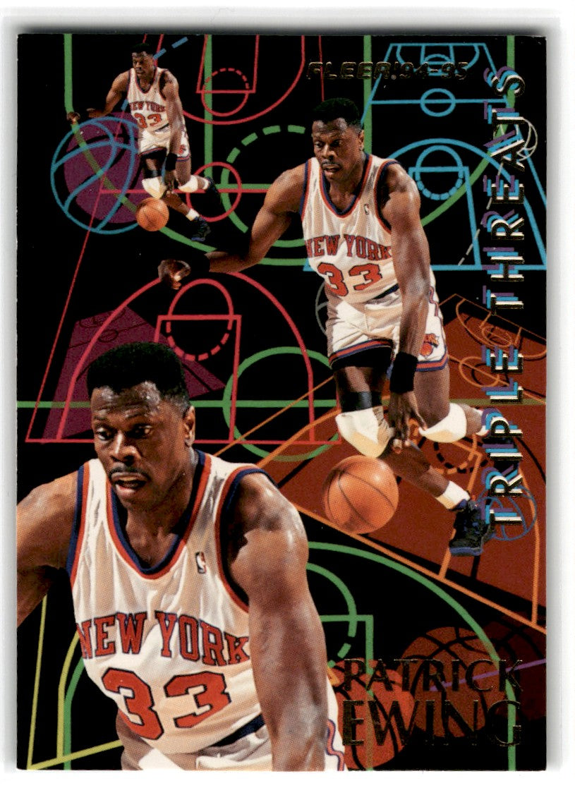 1994 Fleer Triple Threats Patrick Ewing Card 2 Default Title