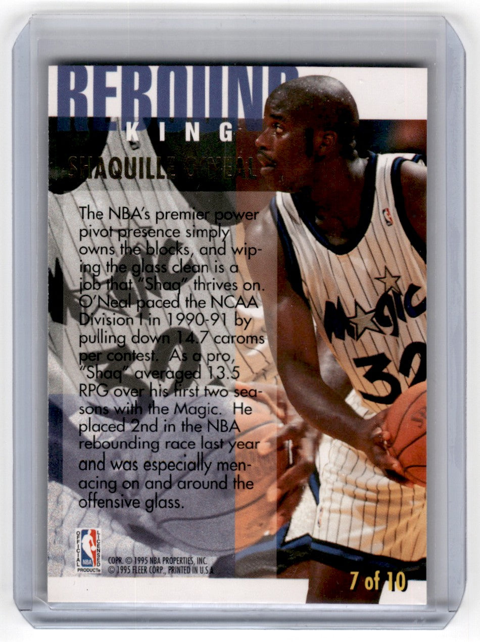 1994 Fleer Ultra Rebound Kings Shaquille O'Neal Card 7