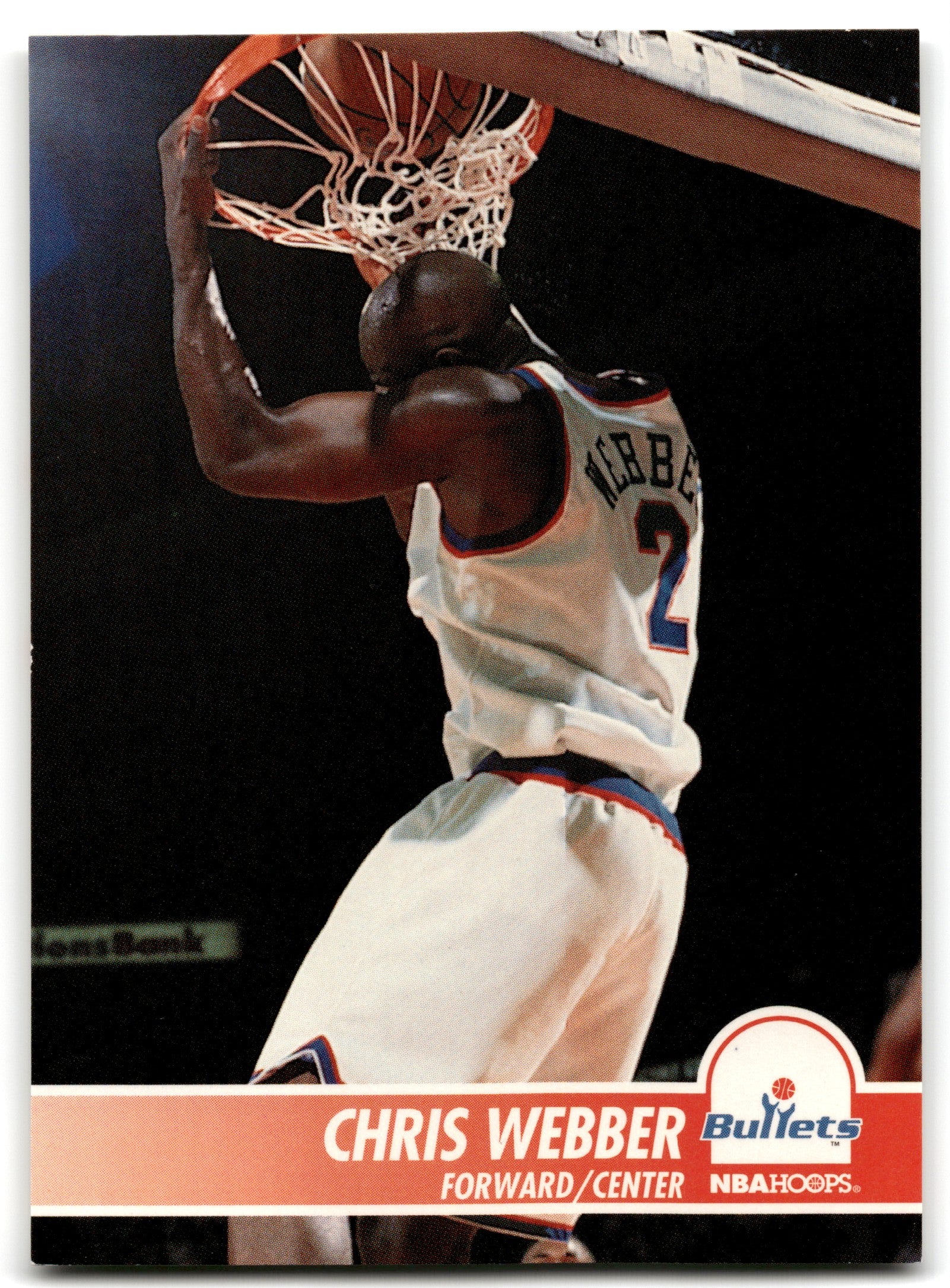 1994 Hoops Chris Webber Washington Bullets Card 382