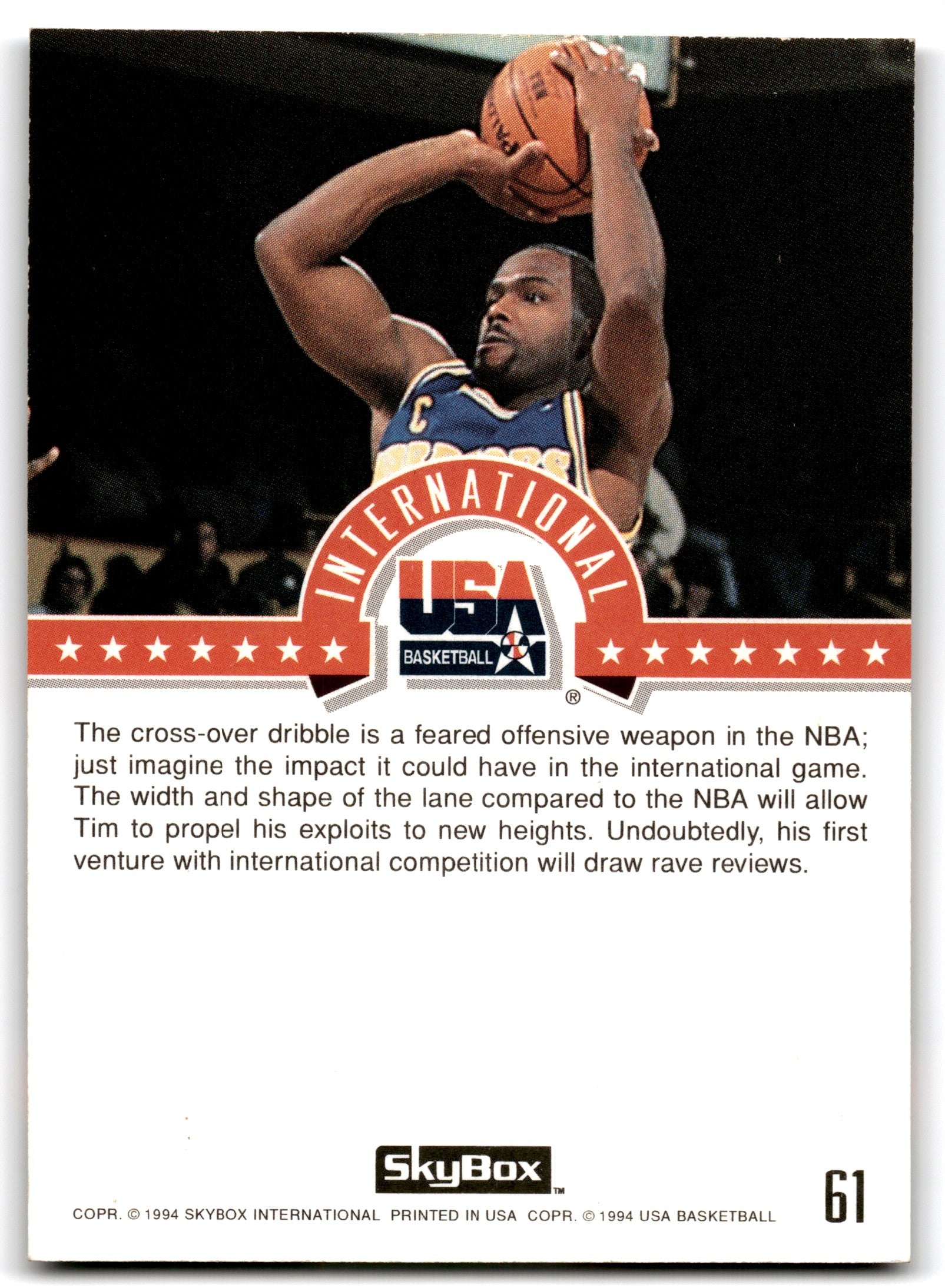 1994 SkyBox USA Tim Hardaway USA Card 61